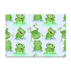 Cute-green-frogs-seamless-pattern Sticker A4 (10 Pack) by Salman4z