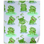 Cute-green-frogs-seamless-pattern Canvas 8  x 10  8.15 x9.66  Canvas - 1