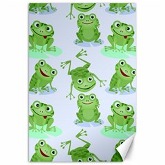 Cute-green-frogs-seamless-pattern Canvas 20  X 30  by Salman4z