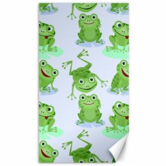 Cute-green-frogs-seamless-pattern Canvas 40  X 72  by Salman4z