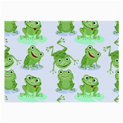 Cute-green-frogs-seamless-pattern Large Glasses Cloth by Salman4z