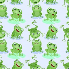 Cute-green-frogs-seamless-pattern Play Mat (square) by Salman4z