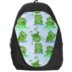 Cute-green-frogs-seamless-pattern Backpack Bag by Salman4z