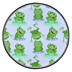 Cute-green-frogs-seamless-pattern Wireless Fast Charger(black) by Salman4z