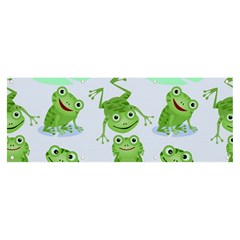 Cute-green-frogs-seamless-pattern Banner And Sign 8  X 3  by Salman4z