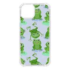 Cute-green-frogs-seamless-pattern Iphone 14 Tpu Uv Print Case