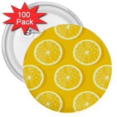 Lemon-fruits-slice-seamless-pattern 3  Buttons (100 Pack)  by Salman4z