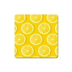 Lemon-fruits-slice-seamless-pattern Square Magnet