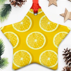 Lemon-fruits-slice-seamless-pattern Star Ornament (two Sides) by Salman4z