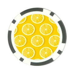 Lemon-fruits-slice-seamless-pattern Poker Chip Card Guard by Salman4z