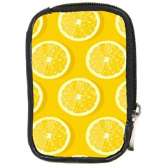 Lemon-fruits-slice-seamless-pattern Compact Camera Leather Case by Salman4z