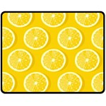 Lemon-fruits-slice-seamless-pattern Fleece Blanket (Medium) 60 x50  Blanket Front