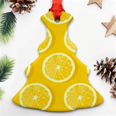 Lemon-fruits-slice-seamless-pattern Ornament (christmas Tree)  by Salman4z