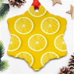 Lemon-fruits-slice-seamless-pattern Snowflake Ornament (two Sides) by Salman4z