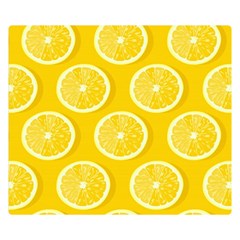 Lemon-fruits-slice-seamless-pattern Two Sides Premium Plush Fleece Blanket (small) by Salman4z