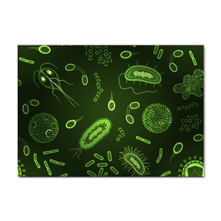 Bacteria-virus-seamless-pattern-inversion Sticker A4 (10 pack)