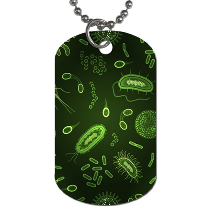 Bacteria-virus-seamless-pattern-inversion Dog Tag (Two Sides)