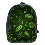 Bacteria-virus-seamless-pattern-inversion School Bag (Large) Front