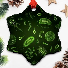 Bacteria-virus-seamless-pattern-inversion Snowflake Ornament (two Sides) by Salman4z