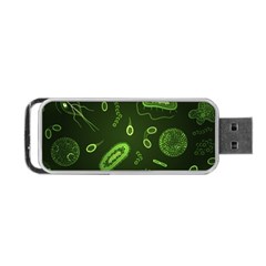 Bacteria-virus-seamless-pattern-inversion Portable Usb Flash (one Side) by Salman4z