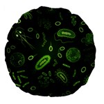 Bacteria-virus-seamless-pattern-inversion Large 18  Premium Flano Round Cushions Front