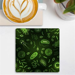 Bacteria-virus-seamless-pattern-inversion Uv Print Square Tile Coaster  by Salman4z