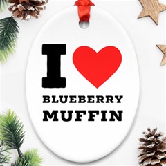 I Love Blueberry Muffin Ornament (oval)