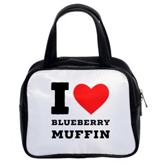 I Love Blueberry Muffin Classic Handbag (two Sides) by ilovewhateva