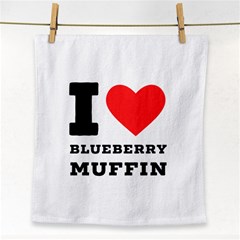 I Love Blueberry Muffin Face Towel by ilovewhateva