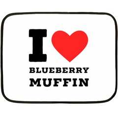 I Love Blueberry Muffin Fleece Blanket (mini) by ilovewhateva