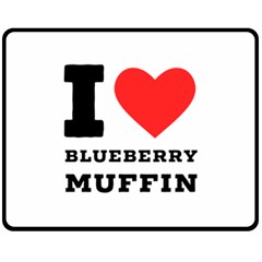 I Love Blueberry Muffin Fleece Blanket (medium)