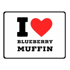 I Love Blueberry Muffin Fleece Blanket (small) by ilovewhateva