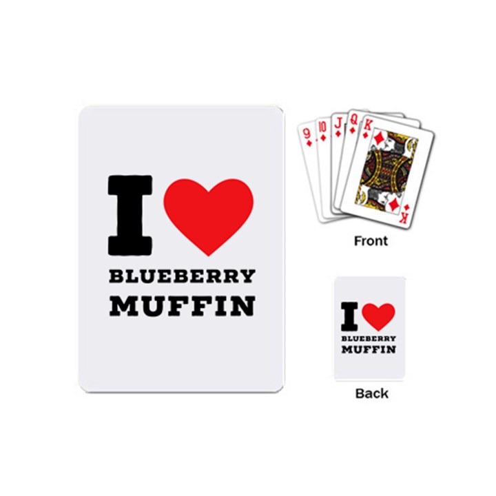 I love blueberry muffin Playing Cards Single Design (Mini)