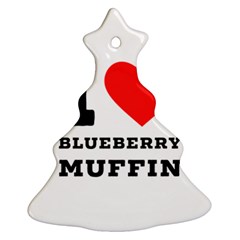 I Love Blueberry Muffin Christmas Tree Ornament (two Sides)