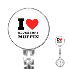 I Love Blueberry Muffin Stainless Steel Nurses Watch by ilovewhateva