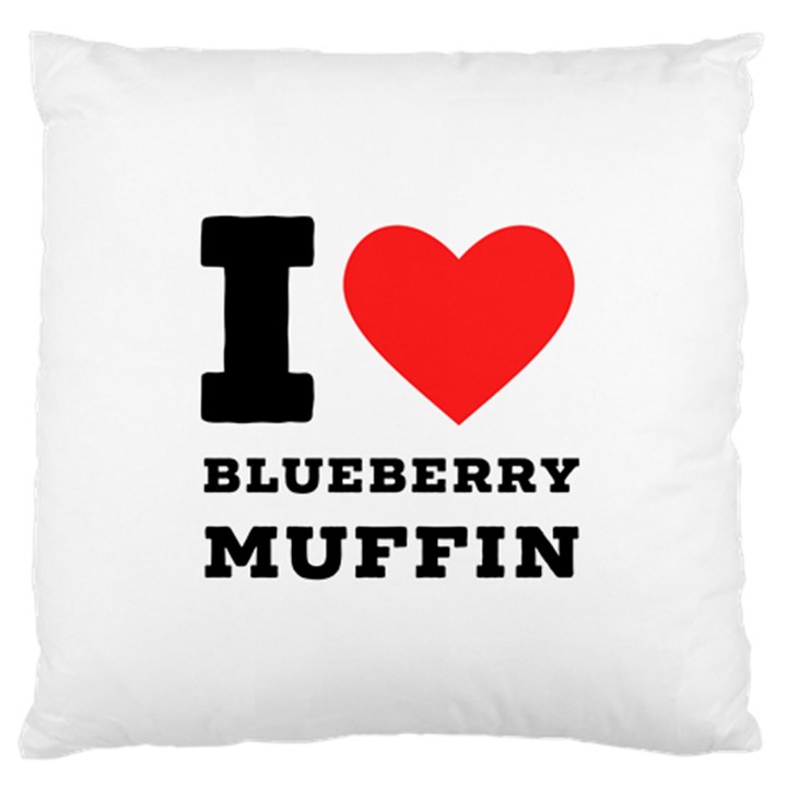 I love blueberry muffin Large Premium Plush Fleece Cushion Case (One Side)