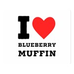 I love blueberry muffin Two Sides Premium Plush Fleece Blanket (Large) Blanket Back