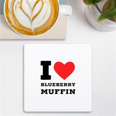 I Love Blueberry Muffin Uv Print Square Tile Coaster  by ilovewhateva