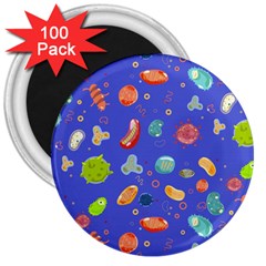 Virus-seamless-pattern 3  Magnets (100 pack)