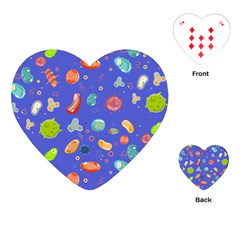 Virus-seamless-pattern Playing Cards Single Design (heart)