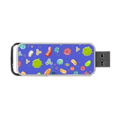 Virus-seamless-pattern Portable USB Flash (Two Sides)