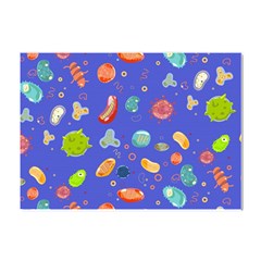 Virus-seamless-pattern Crystal Sticker (a4)