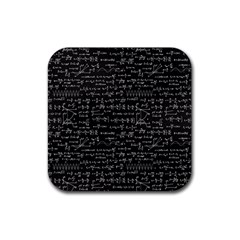 Math-equations-formulas-pattern Rubber Coaster (square) by Salman4z