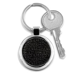 Math-equations-formulas-pattern Key Chain (round) by Salman4z