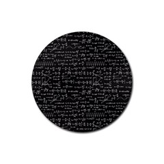 Math-equations-formulas-pattern Rubber Round Coaster (4 Pack) by Salman4z