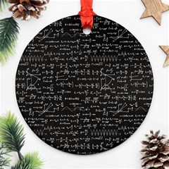 Math-equations-formulas-pattern Round Ornament (two Sides) by Salman4z