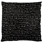 Math-equations-formulas-pattern Large Premium Plush Fleece Cushion Case (Two Sides) Front