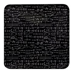 Math-equations-formulas-pattern Square Glass Fridge Magnet (4 Pack)