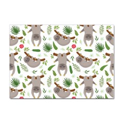 Seamless-pattern-with-cute-sloths Sticker A4 (100 Pack) by Salman4z