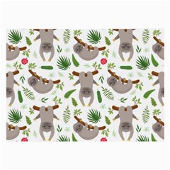 Seamless-pattern-with-cute-sloths Large Glasses Cloth (2 Sides) by Salman4z